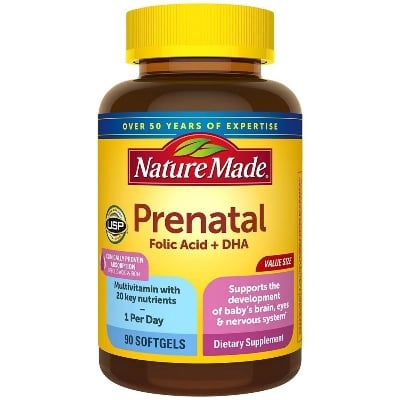 Picture of Nature Made Prenatal Folic Acid + DHA | 90 Softgels