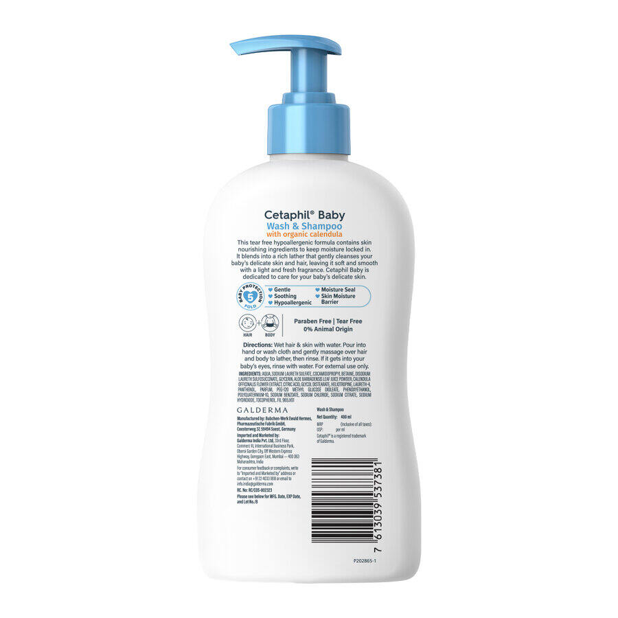 Picture of Cetaphil Baby Wash & Shampoo with Organic Calendula | 400ml