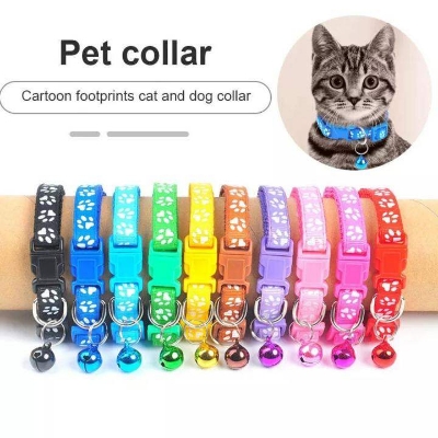 Picture of Colorful Cute Pet Cat Collar with Bell