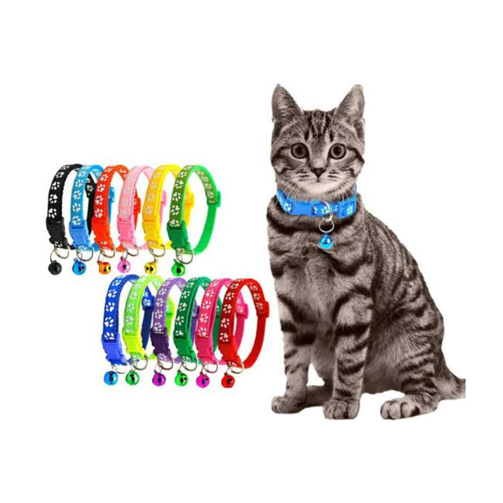 Picture of Colorful Cute Pet Cat Collar with Bell