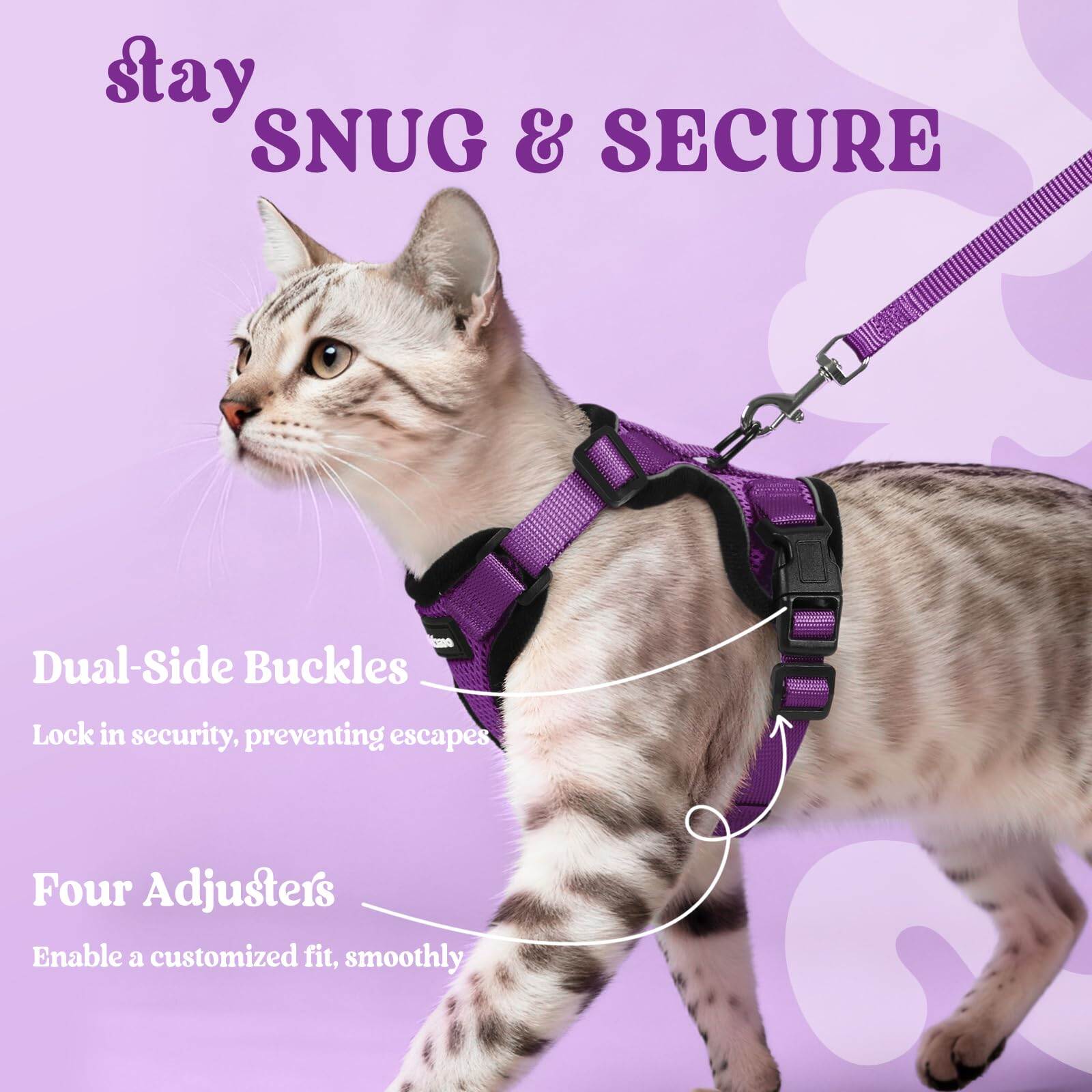Picture of Adjustable Cat Harness and Leash Set, High-Quality Pet Walking Harness for Cats, Multiple Colors