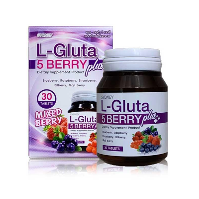 Picture of Sydney L- Glutathione 5 Berry Plus Skin Anti-Oxidant | 30 Tablets