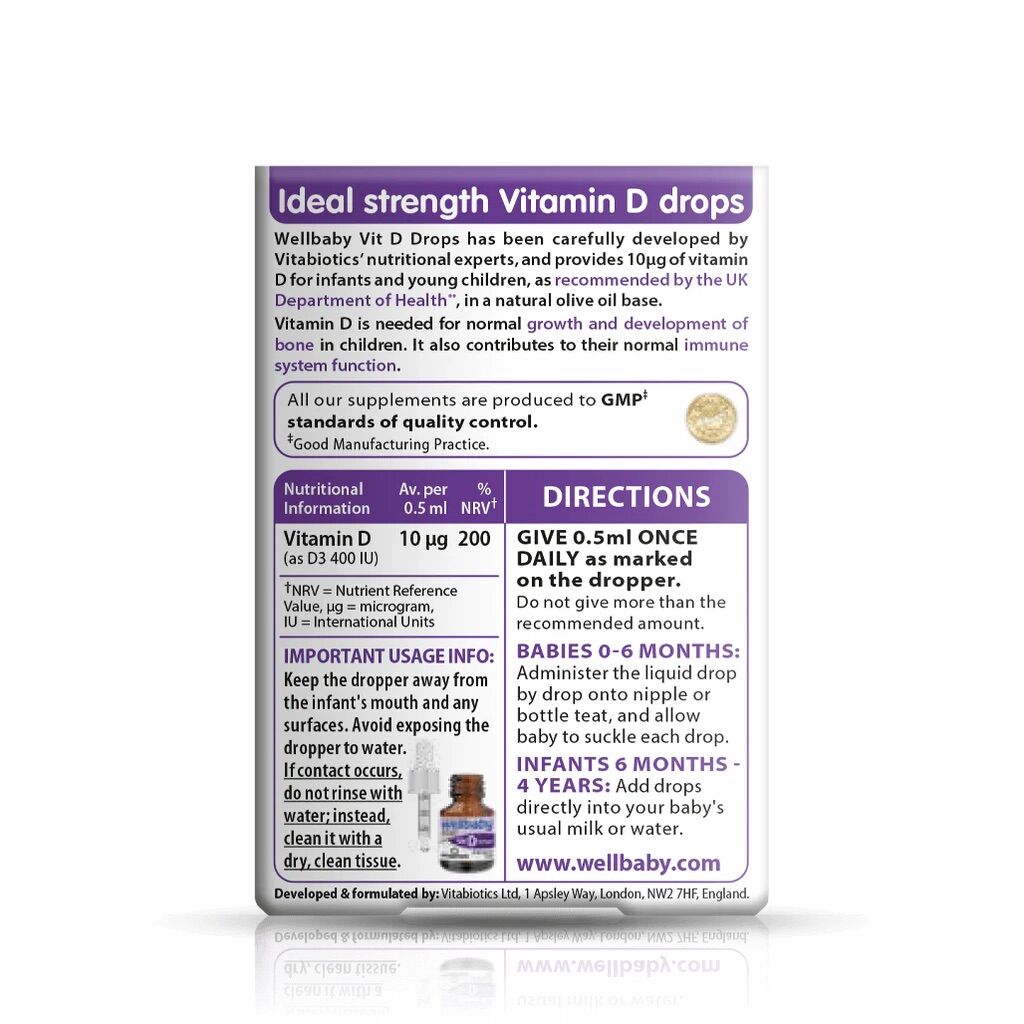Picture of Wellbaby Vitamin D Drops 10μg