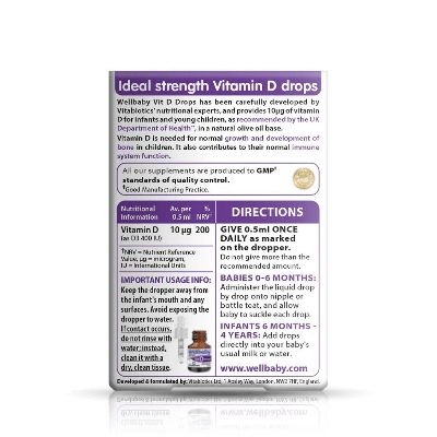 Picture of Wellbaby Vitamin D Drops 10μg