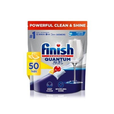 Picture of Finish Quantum Lemon Sparkle Scent All in 1 Dishwasher 50 Tablets