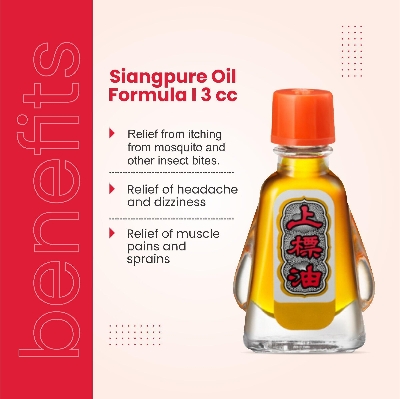 Picture of Siang Pure Oil Formula Pain Relief Thai Oil 3cc - Muscle and Joint Pain Stomach Discomfort Sprains and Bruises Headaches and Dizziness