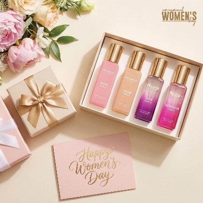 Picture of Bellavita Luxury Women's Perfume Gift Set with Rose, Senorita, Date, and Glam | 20ml x4