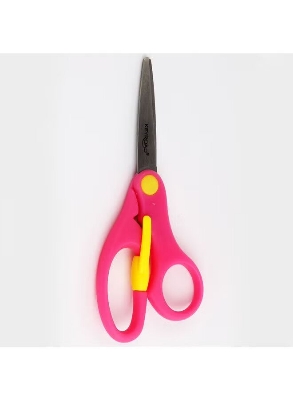 Picture of De Xian K04C Kids’ Safety Craft Scissors – Spring-Loaded Training Scissors for School, Paper Cutting & DIY Art Projects