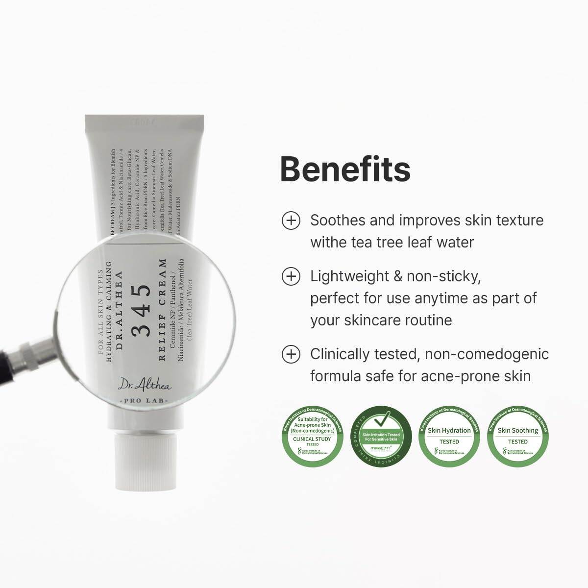 Picture of Dr. Althea 345 Relief Cream - Hydrating & Calming Moisturizer for Blemish Care & Soothing (15ml)