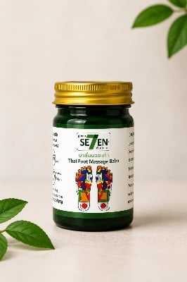 Picture of Green Seven Thai Foot Massage Balm - Traditional Herbal Formula for Reflexology & Pain Relief | 50g