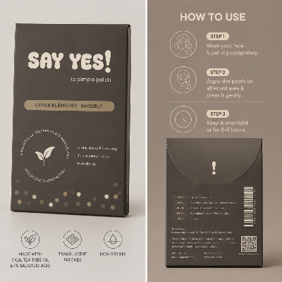 Picture of SAY YES Hydrocolloid Acne Pimple Patch – Invisible Spot Stickers with Tea Tree Oil & Salicylic Acid - 72 Patches