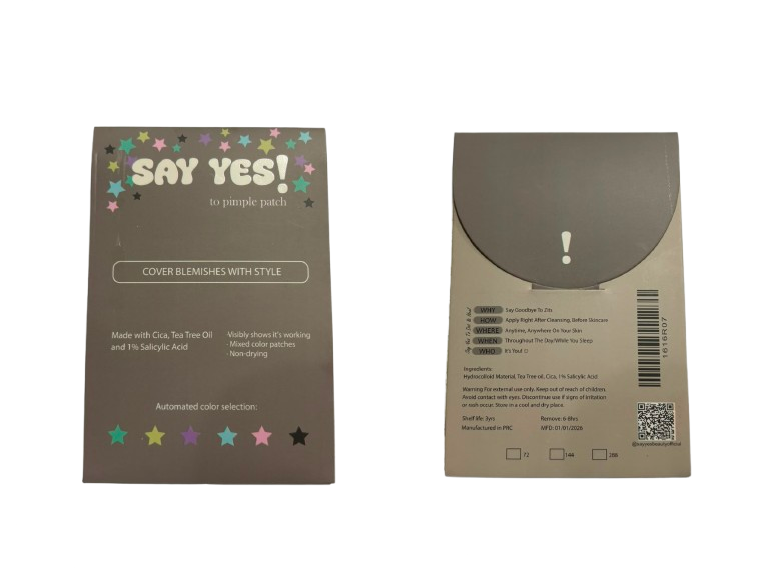 Picture of SAY YES! Hydrocolloid Pimple Patch– Cover Blemishes With Style - 80 Patches