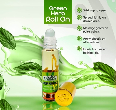 Picture of Thai Green Herb Oil Ginseng Root Aroma Oil Roll-on 8cc