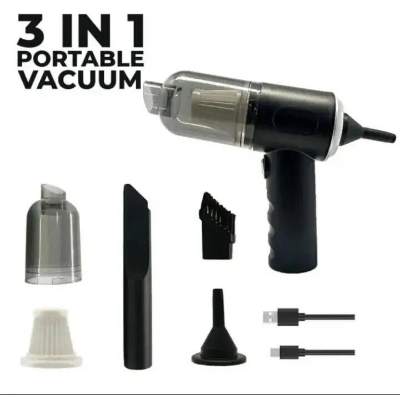 Picture of 3-in-1 Portable Vacuum Cleaner: Duster, Blower & Air Pump for Home & Car