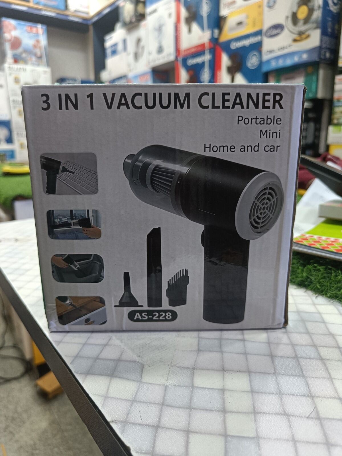 Picture of 3-in-1 Portable Vacuum Cleaner: Duster, Blower & Air Pump for Home & Car