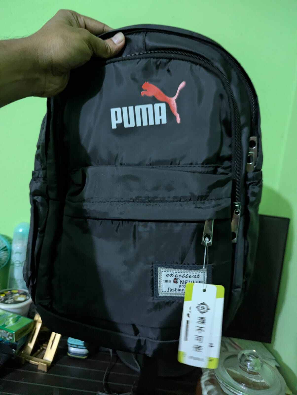 Picture of Backpack bag school college and traveling high quality nylon soft fabric waterproof and wash-Black
