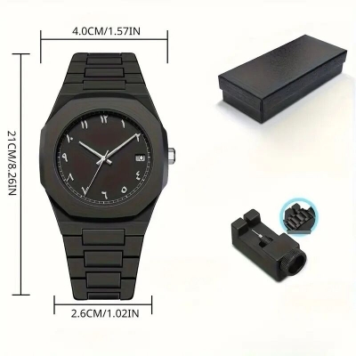 Picture of Black Arabic aura watch-Black