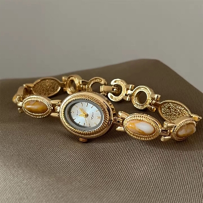Picture of BS FA1835 Women Quartz Watch for Women Black Gold Abalone Shell Watches Gold Luxury Ladies Watch Woman Wristwatches Montre Femme
