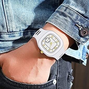Picture of Classy White Color Square Dial Analog Watch For Men & Boy'S - Watch For Men - Watch For Men By Top 10 Mart - ঘড়ি-White
