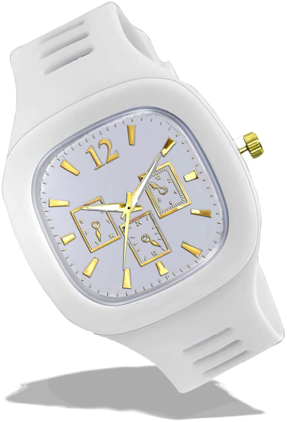 Picture of Classy White Color Square Dial Analog Watch For Men & Boy'S - Watch For Men - Watch For Men By Top 10 Mart - ঘড়ি-White