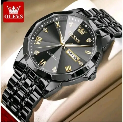Picture of COPY Olevs 9931 New Business Quartz Watch For Men Luxury Diamond Dial Waterproof Stainless Steel Strap Men Wristwatch