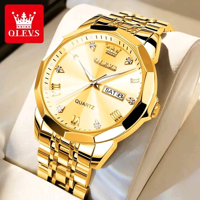 Picture of COPY Olevs 9931 New Business Quartz Watch For Men Luxury Diamond Dial Waterproof Stainless Steel Strap Men Wristwatch