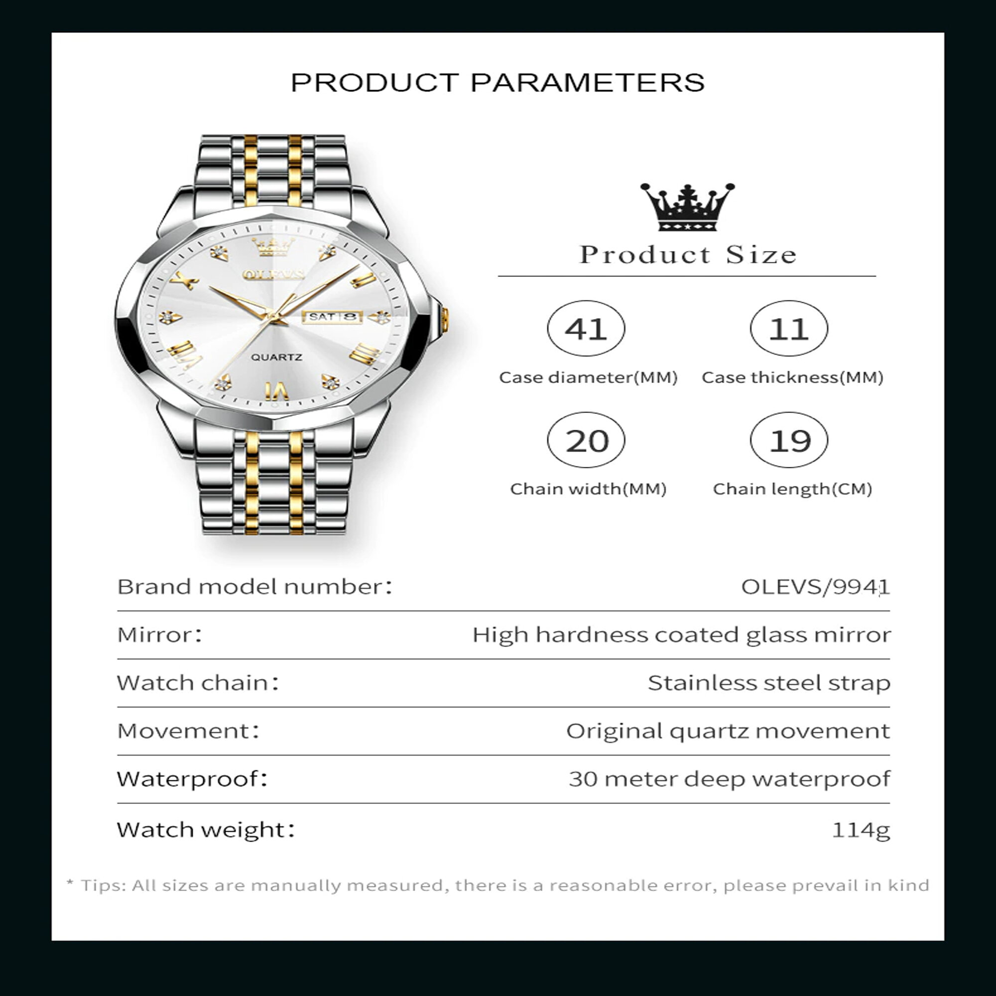 Picture of COPY Olevs 9931 New Business Quartz Watch For Men Luxury Diamond Dial Waterproof Stainless Steel Strap Men Wristwatch