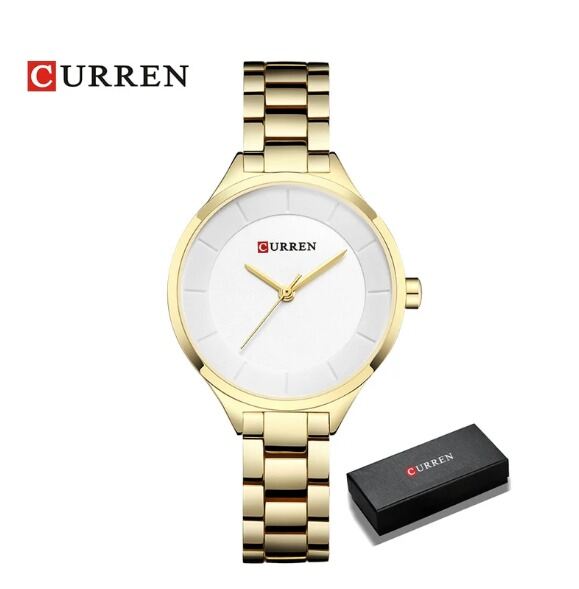 Picture of CURREN 9015 WATCH WOMEN WATCHES STAINLESS STEEL LADIES WOMEN'S WATCH WOMEN 2018 LUXURY GOLD COLOR FASHIONrose  gold dial whit, golden, Black gold, Black, silve, gold pink, white dial golden ch