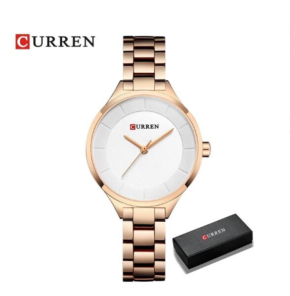 Picture of CURREN 9015 WATCH WOMEN WATCHES STAINLESS STEEL LADIES WOMEN'S WATCH WOMEN 2018 LUXURY GOLD COLOR FASHIONrose  gold dial whit, golden, Black gold, Black, silve, gold pink, white dial golden ch
