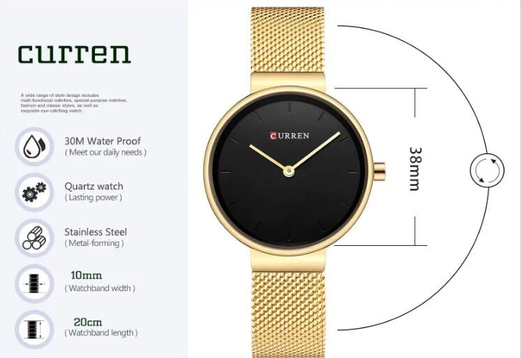Picture of CURREN 9016 Black-Gold-SilverBlack, Gold, Silver, Purple