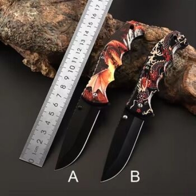Picture of Custom handmade stainless steel powder cotead pocket k nife for saleMulticolor