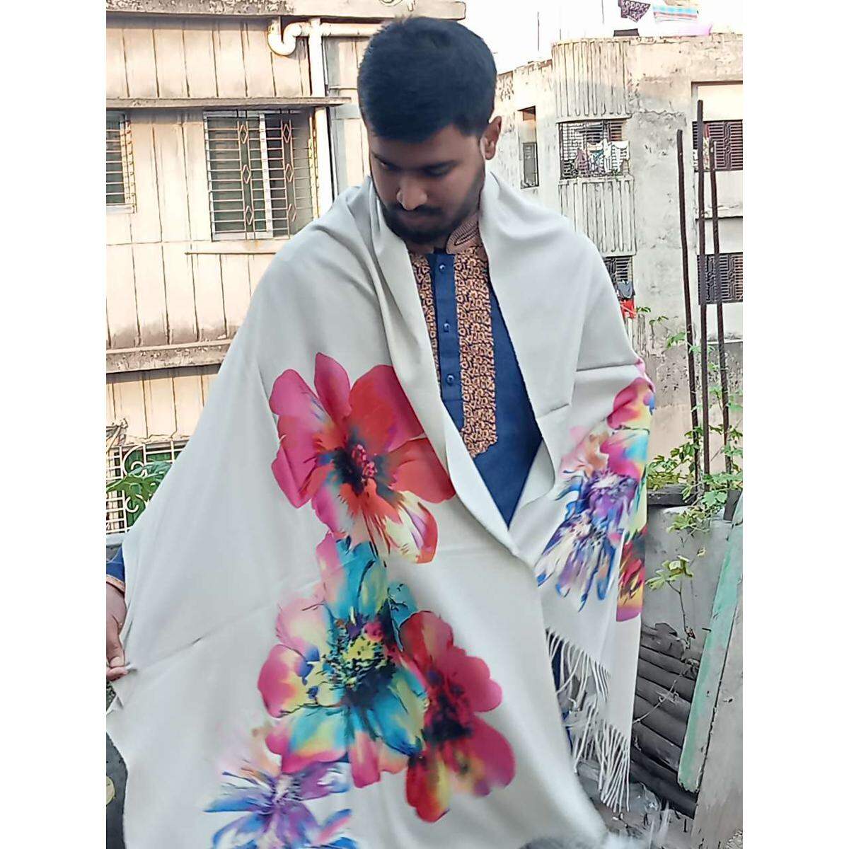 Picture of Girls joypuri shal linen kashmiri fabric made very much fashionable and comfortable
