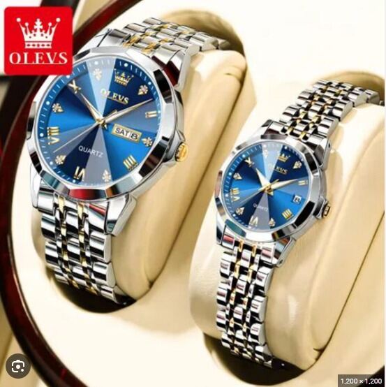 Picture of Inspired by 9931 couple set luxury fashion waterproof stainless steel imported quartz movement wrist-watch for coupleWhite, Gold, Black, Blue