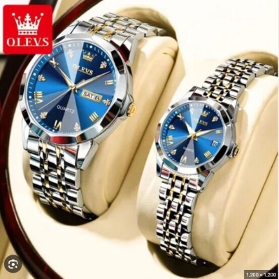 Picture of Inspired by 9931 couple set luxury fashion waterproof stainless steel imported quartz movement wrist-watch for coupleWhite, Gold, Black, Blue