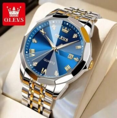 Picture of Inspired by 9931 Diamond cart Stainless Steel Luminous Quartz Men watchsilver dial black, White, Black, Blue