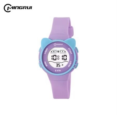 Picture of Inspired by Cartoon Cat Design Colorful Electronic Kids Watch, 30m Water Resistant Swimming Children Digital WristwatchNera hakla nil, Nera violate, pest colour, Nera pink, White, Purple, Blue, Nera Black, Pink, Nera pest colour, Black