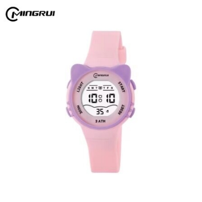 Picture of Inspired by Cartoon Cat Design Colorful Electronic Kids Watch, 30m Water Resistant Swimming Children Digital WristwatchNera hakla nil, Nera violate, pest colour, Nera pink, White, Purple, Blue, Nera Black, Pink, Nera pest colour, Black