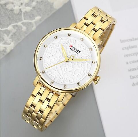 Picture of Inspired by CN 9046 Silver/golden Stainless Steel Analog Watch For Women. Watch/Ladies Watch/Wristwatch.golden, Silver, Black
