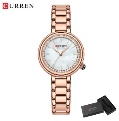 Picture of Inspired by CN Ladies Watch Luxury Top Brand Quartz Watch Stainless Steel Watch Sports Waterproof Simple Ladies Watch Reloj Mujerrose white, rose purple, silver green, silver