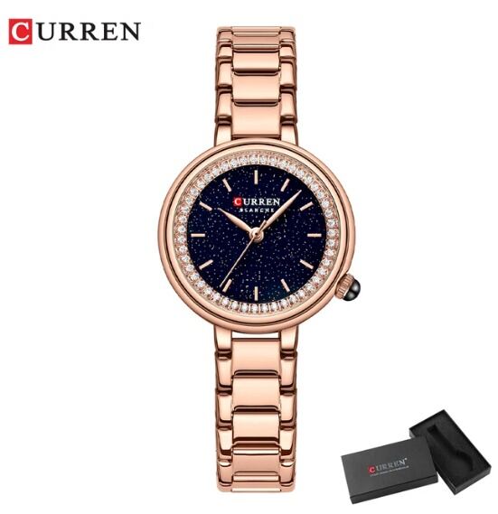 Picture of Inspired by CN Ladies Watch Luxury Top Brand Quartz Watch Stainless Steel Watch Sports Waterproof Simple Ladies Watch Reloj Mujerrose white, rose purple, silver green, silver