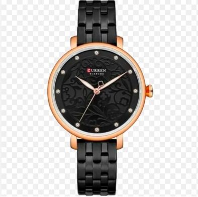 Picture of Inspired by CNN 9046 Silver/golden Stainless Steel Analog Watch For Women. Watch/Ladies Watch/Wristwatch.Black, golden, Silver