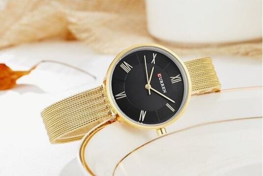 Picture of Inspired by CNN-Women's Girls Sports Waterproof Stainless Steel Quartz Wrist Watch 9020gold silver white, silver white, gold black