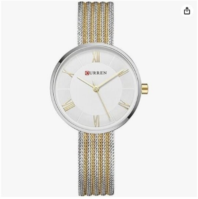 Picture of Inspired by CNN-Women's Girls Sports Waterproof Stainless Steel Quartz Wrist Watch 9020gold silver white, silver white, gold black