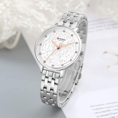 Picture of Inspired by curren 9052 Stainless Steel Watch For WomenSilver, Gold, Black