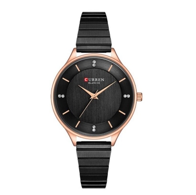 Picture of Inspired by Curren Big  Dial Stainless Steel Ladies Watch – 9041Blue, Rose Gold, Black