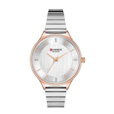 Picture of Inspired by Curren Big  Dial Stainless Steel Ladies Watch – 9041Blue, Rose Gold, Black