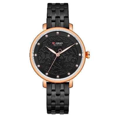 Picture of Inspired by curren gol Ladies Watch Luxury Top Brand Quartz Watch Stainless Steel Watch Sports Waterproof Simple Ladies Watch Reloj MujerBlack, Gold, Silver