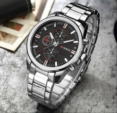 Picture of Inspired by Curren men black Luxury Brand Fashion Quartz Watch Men Sports Chronograph Clock without dateBlack, silver black