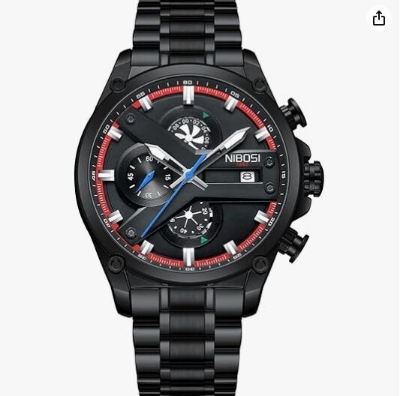 Picture of Inspired by curren Men's Watches Analog Quartz Military Chronography Business Watches for Men Waterproof Sport Stainless Steel Wrist Watch Date
