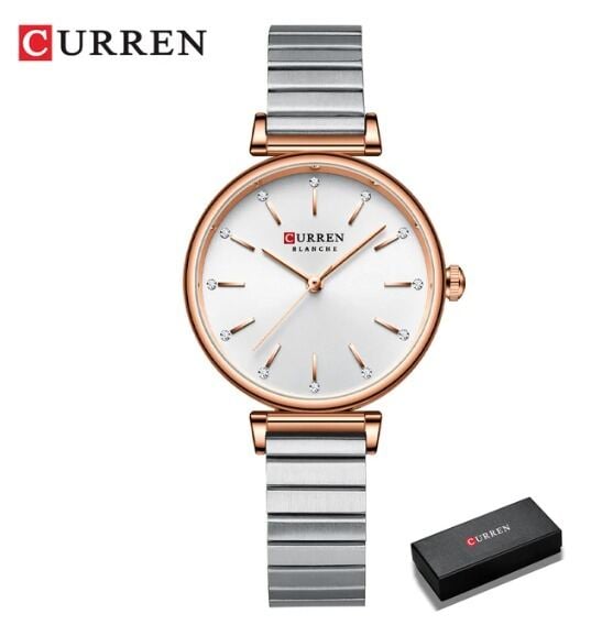 Picture of Inspired by curren Pati chain High quality Smart lady watch for women /ladytoton blue, full blue, Black, Silver, Pink, golden, toton black, silver black, silver toton, Rose Golden new